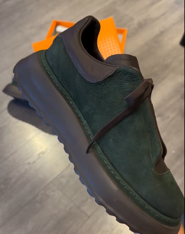 Retro Thick-soled Sneakers-Green