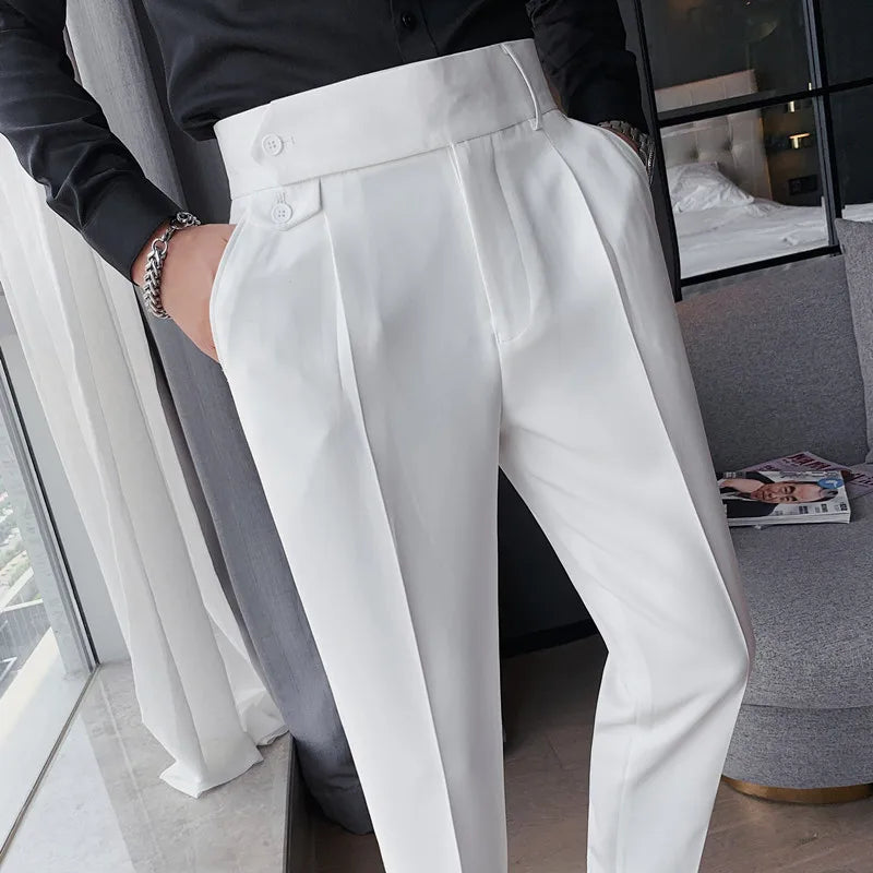 Men's Solid Straight Casual Pants