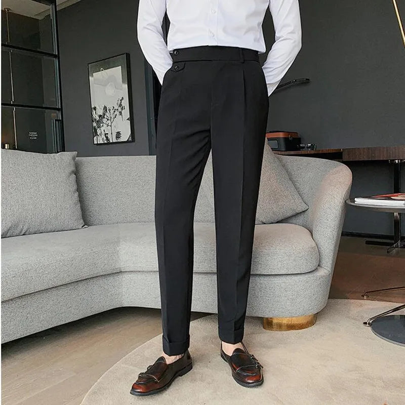 Men's Solid Straight Casual Pants