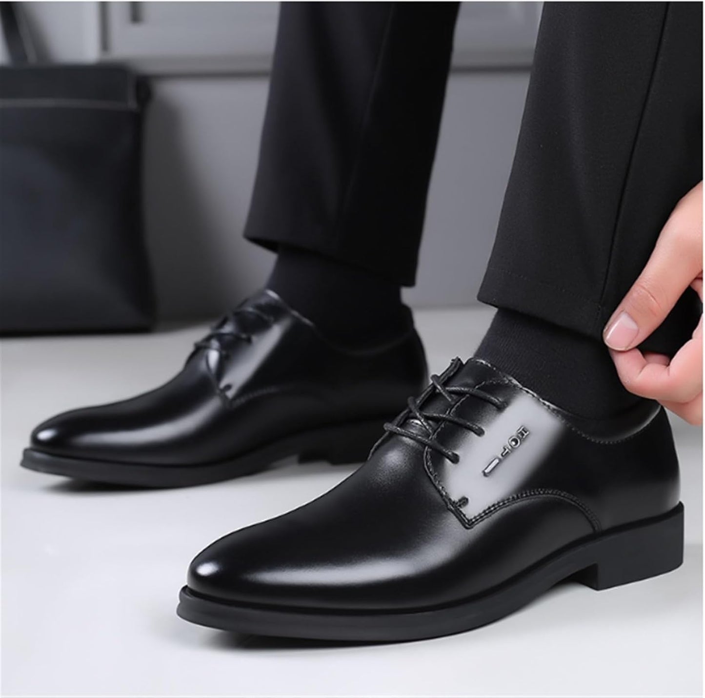 High-quality genuine leather dress shoes
