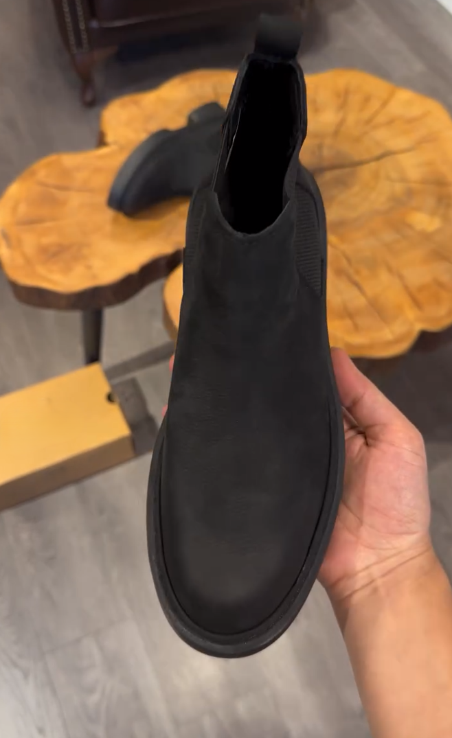 Men's suede platform ankle boots