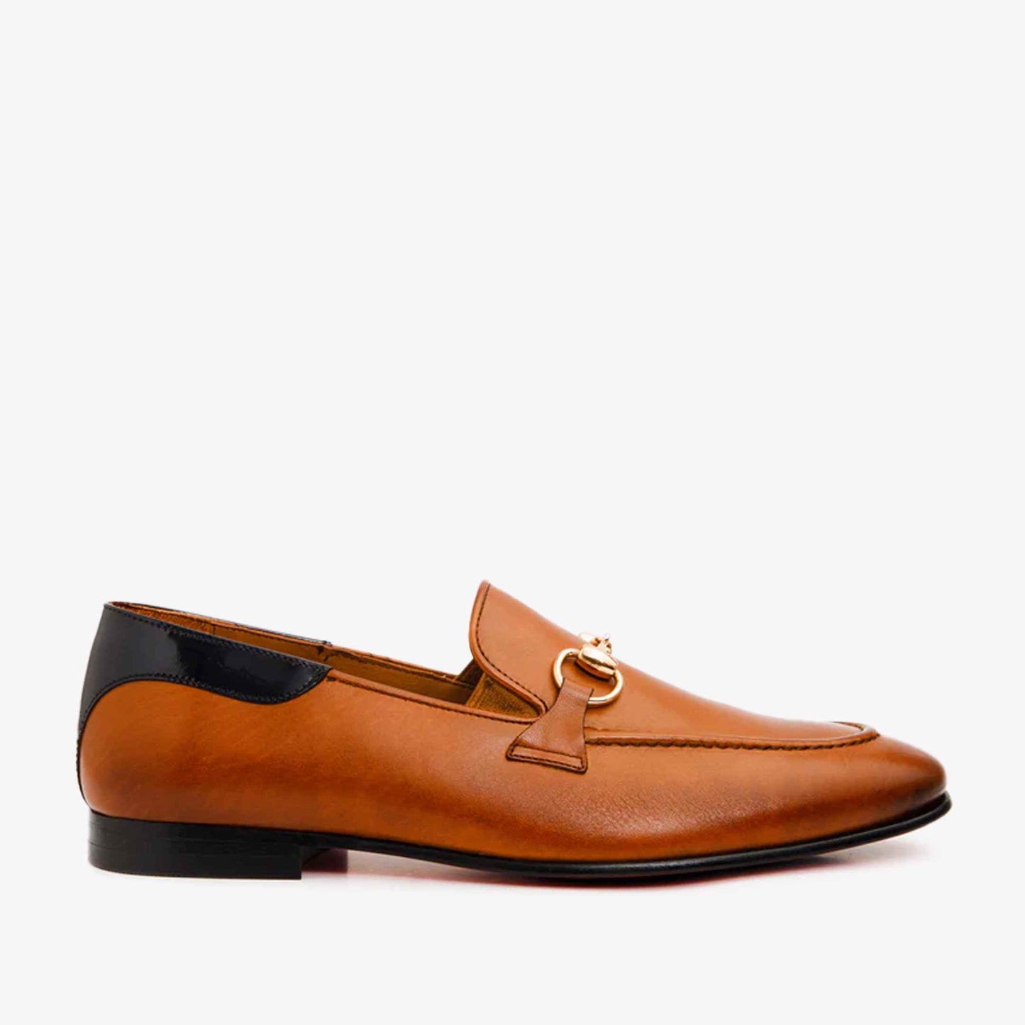 Black Leather shoe Bit Loafer Men Shoes