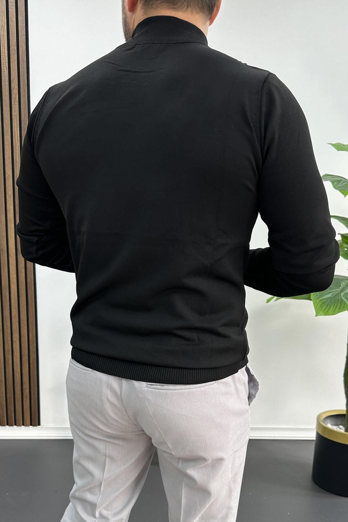 Men's Velvet Half Turtleneck Top