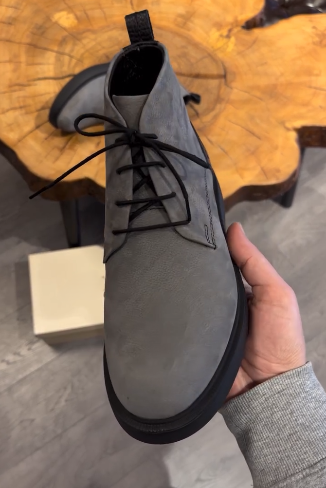 Vintage Suede Lace-Up Boots