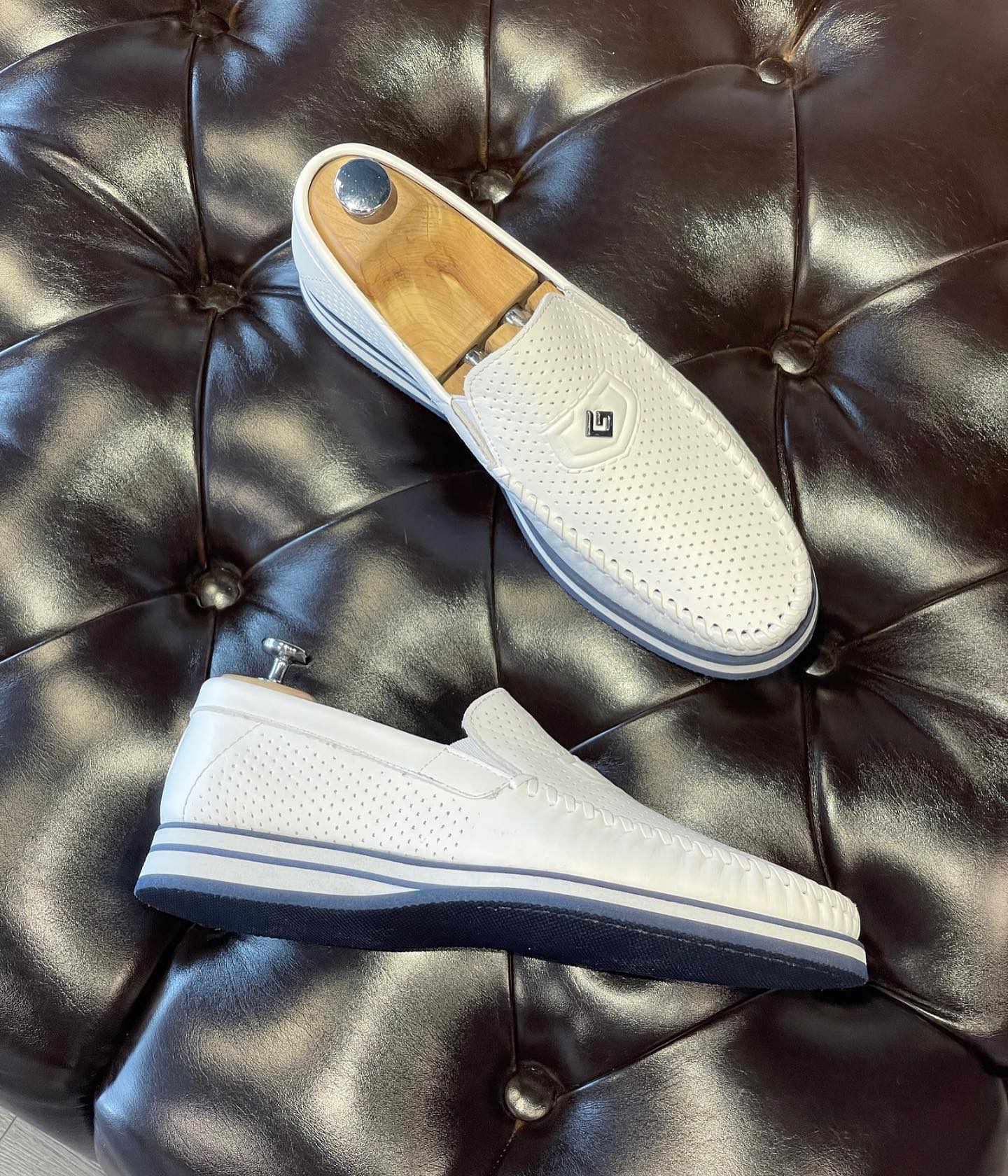 Men's Brand Logo Slip-On Loafers