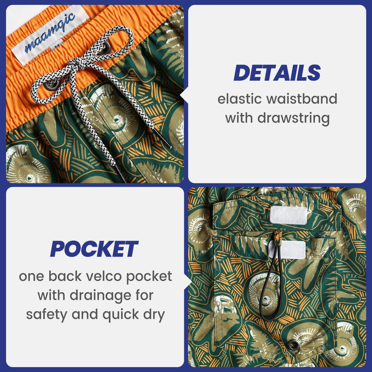 TropicalVibe Jurassic Jungle Swim Trunks
