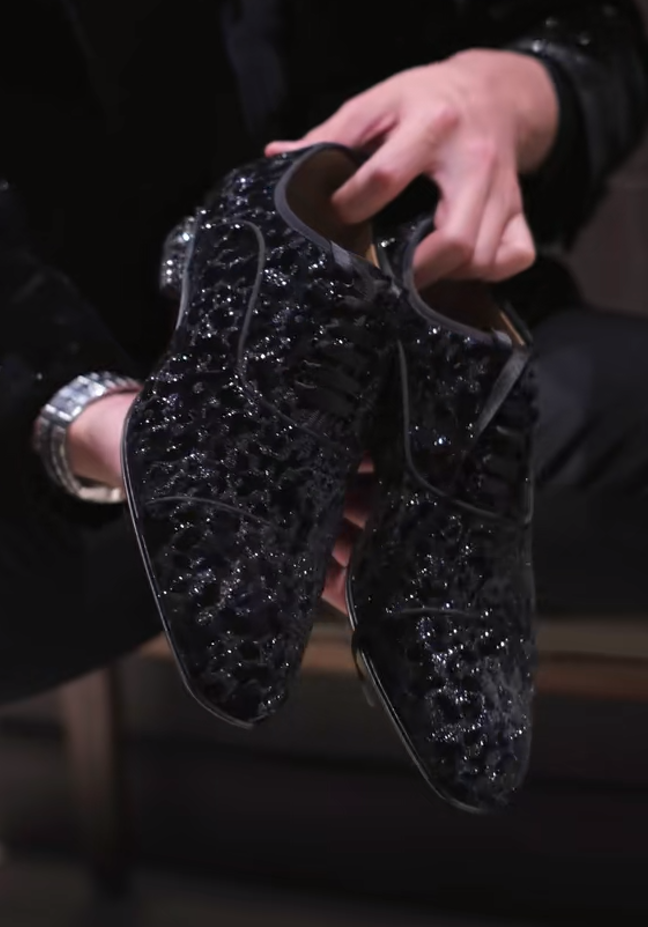 Starry Rhinestone Casual Lace-Up Oxford Shoes