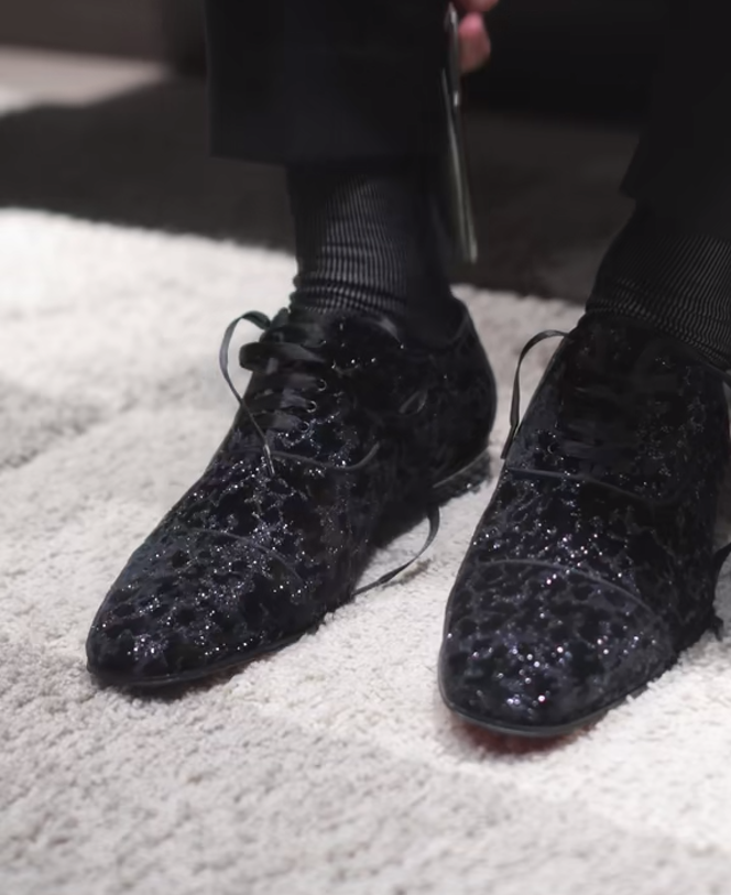 Starry Rhinestone Casual Lace-Up Oxford Shoes