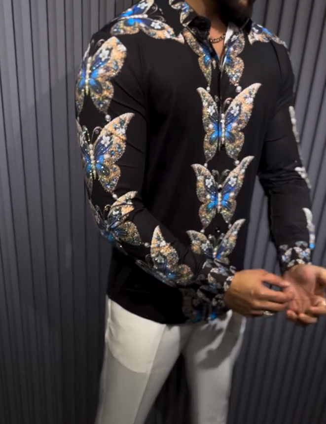 Gorgeous Blue Butterfly Shirt