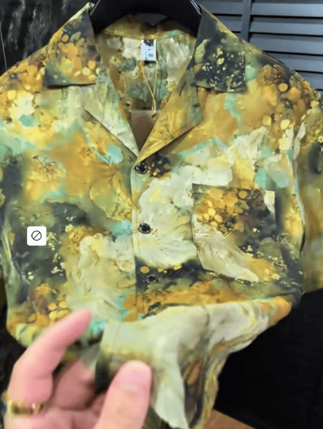 Premium reflective floral texture shirt