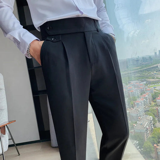 Men's Solid Straight Casual Pants