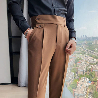 Men's Solid Straight Casual Pants