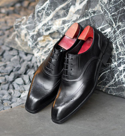 Leather Brogue Oxford Shoes