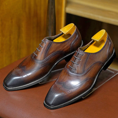 Leather Brogue Oxford Shoes