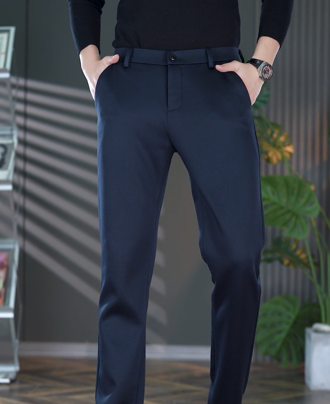 Men's Cotton Slim Fit Casual Trousers