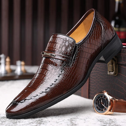 Business crocodile leather shoes