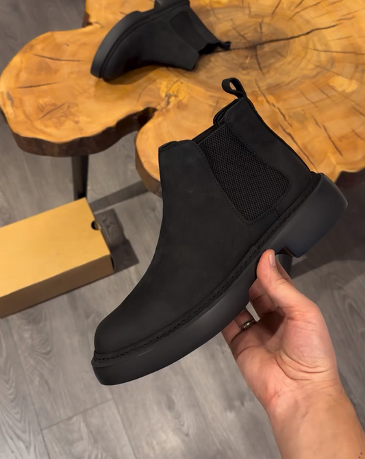 Men's suede platform ankle boots