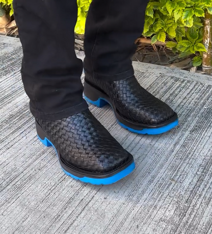 Handmade Basketweave Leather Boots