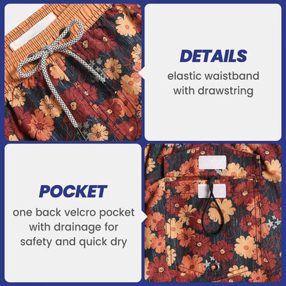 FloraFever Daisy Print Swim Trunks