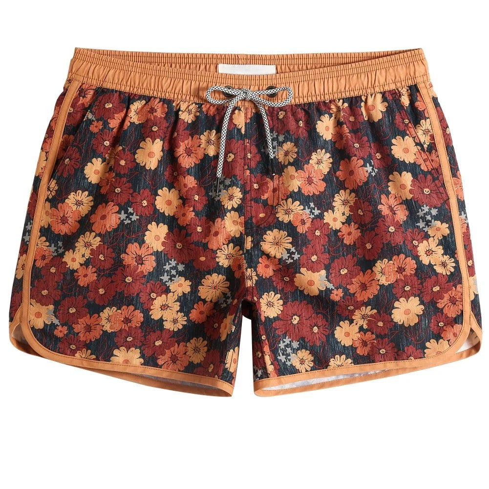 FloraFever Daisy Print Swim Trunks