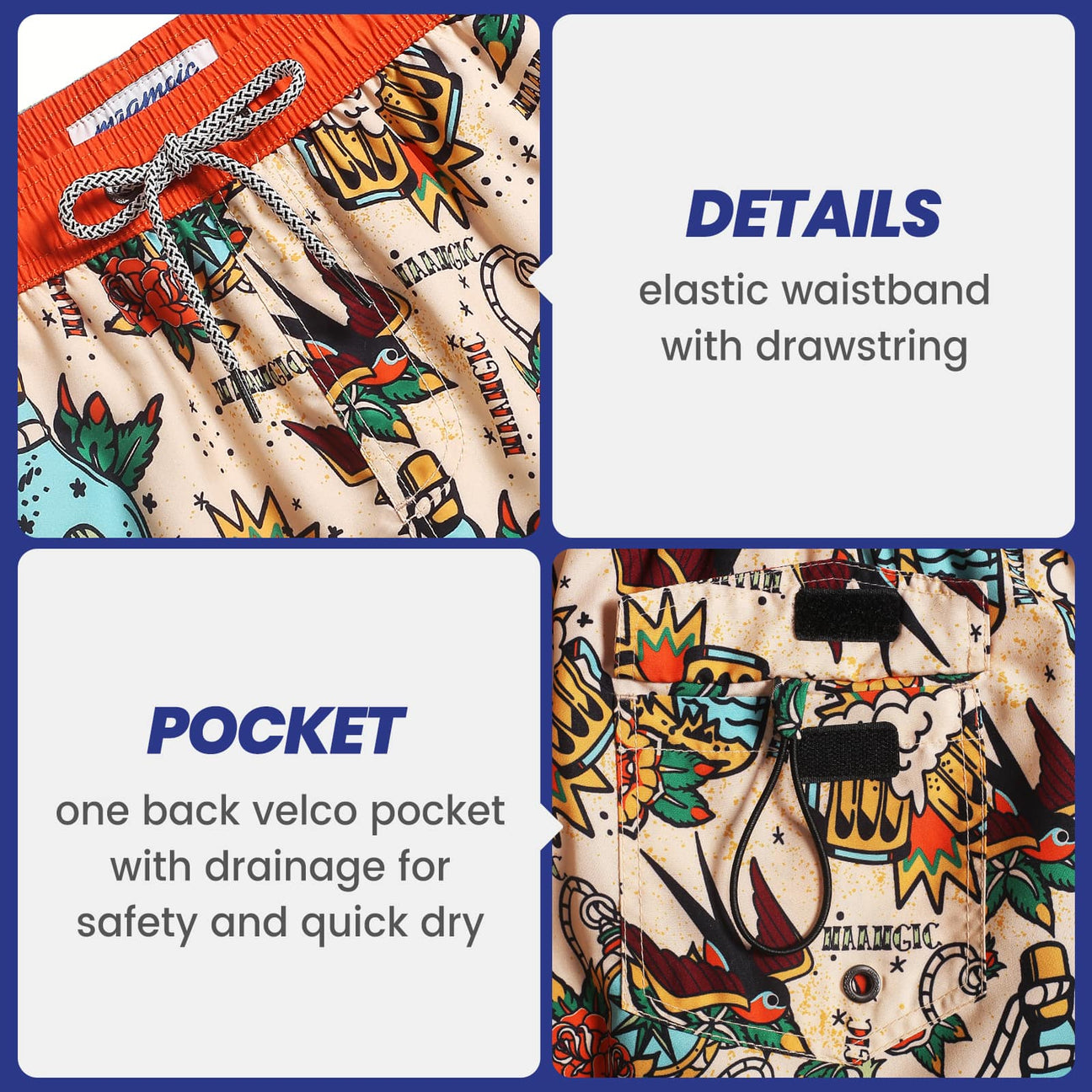 Swallow Homing Swim Trunks