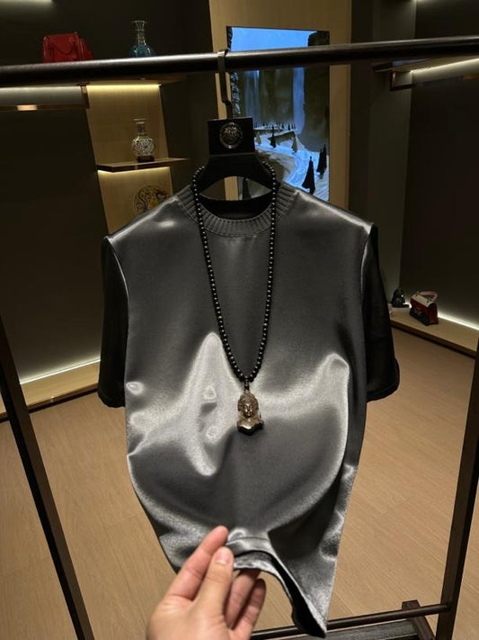 Minimalist high-end silky casual T-shirt