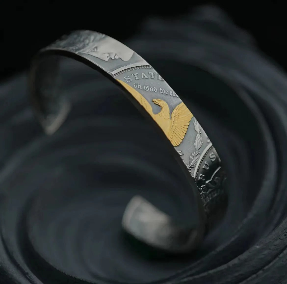 Craft Handmade Morgan Silver Coin Bangle/Ring