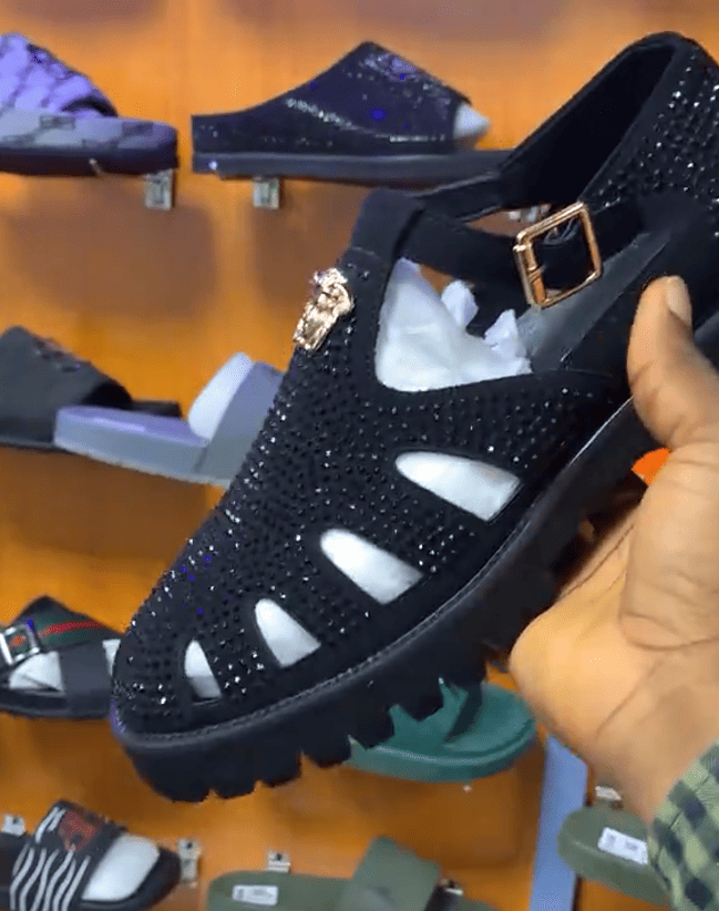 Luxury Men's Fashion Rhinestone Sandals