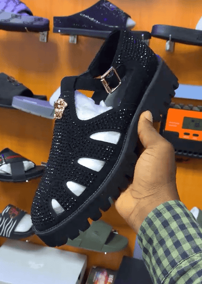 Luxury Men's Fashion Rhinestone Sandals