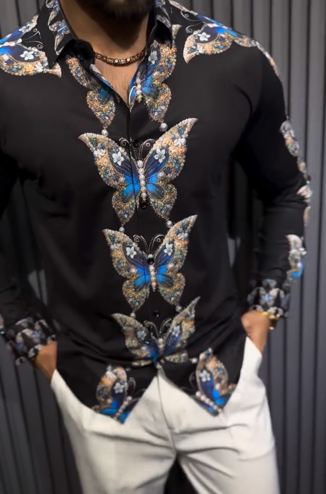 Gorgeous Blue Butterfly Shirt
