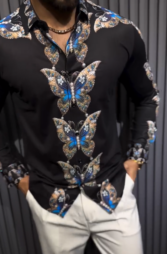 Gorgeous Blue Butterfly Shirt