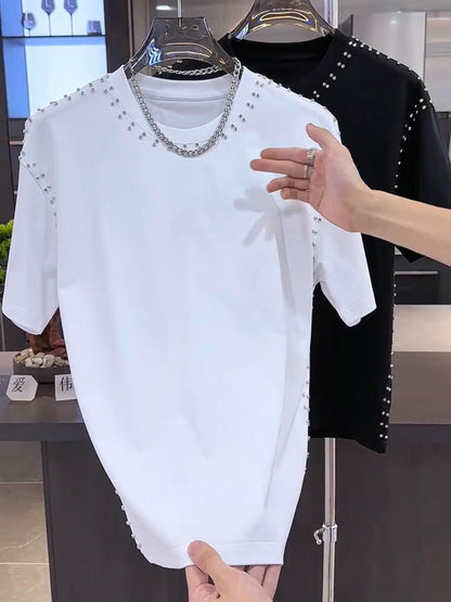 New summer rivet short sleeves