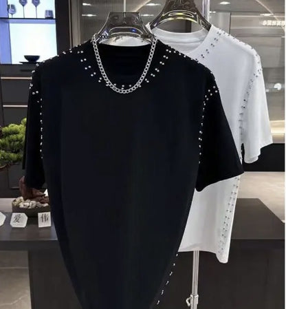 New summer rivet short sleeves