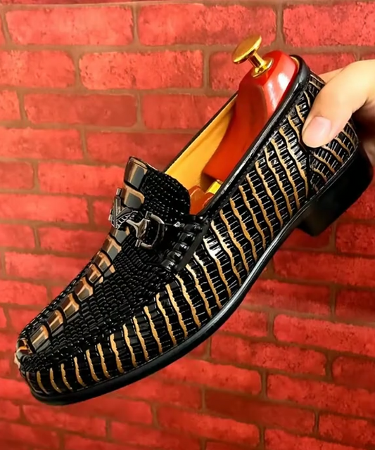 Men's Leather Crocodile Pattern Shoes