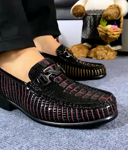 Men's Leather Crocodile Pattern Shoes
