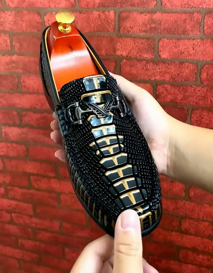 Men's Leather Crocodile Pattern Shoes