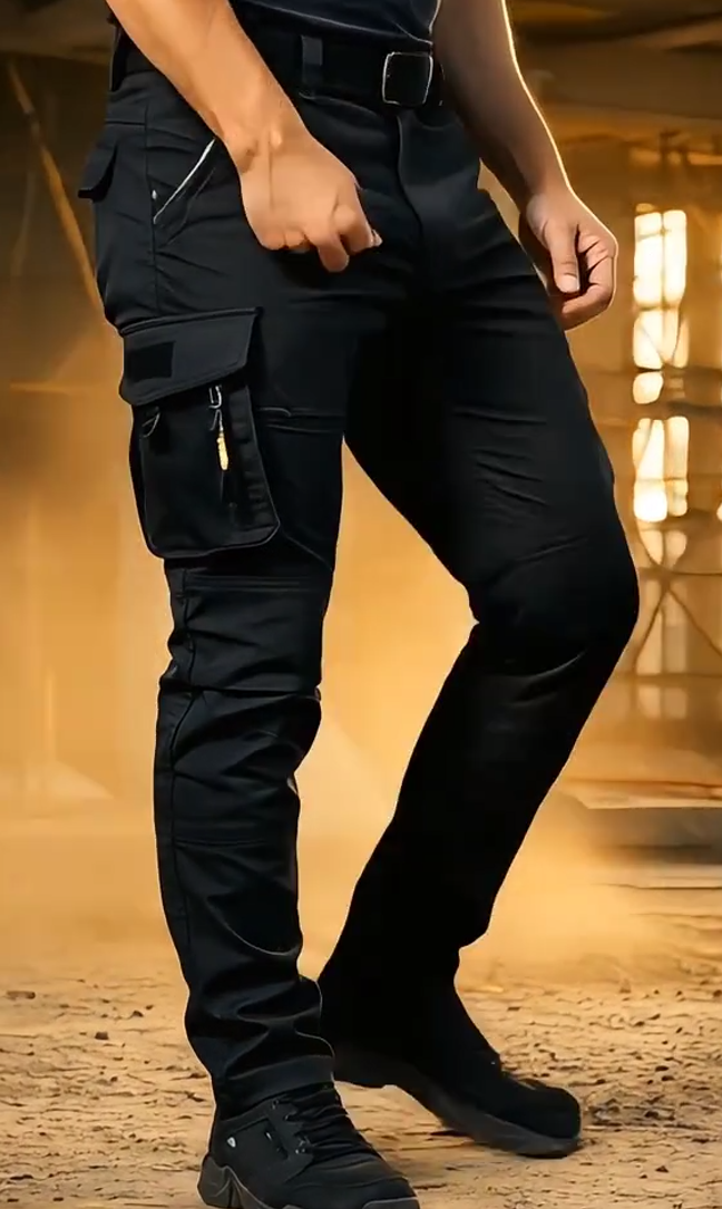 Durable Ripstop Polyester Men's Tactical Cargo Hiking Pants