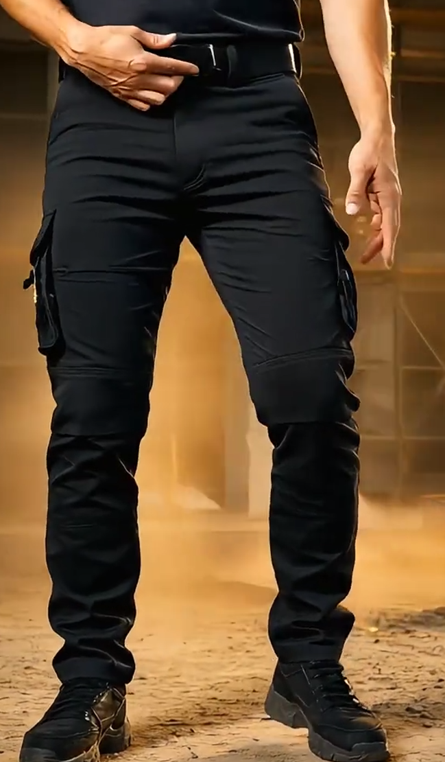 Durable Ripstop Polyester Men's Tactical Cargo Hiking Pants