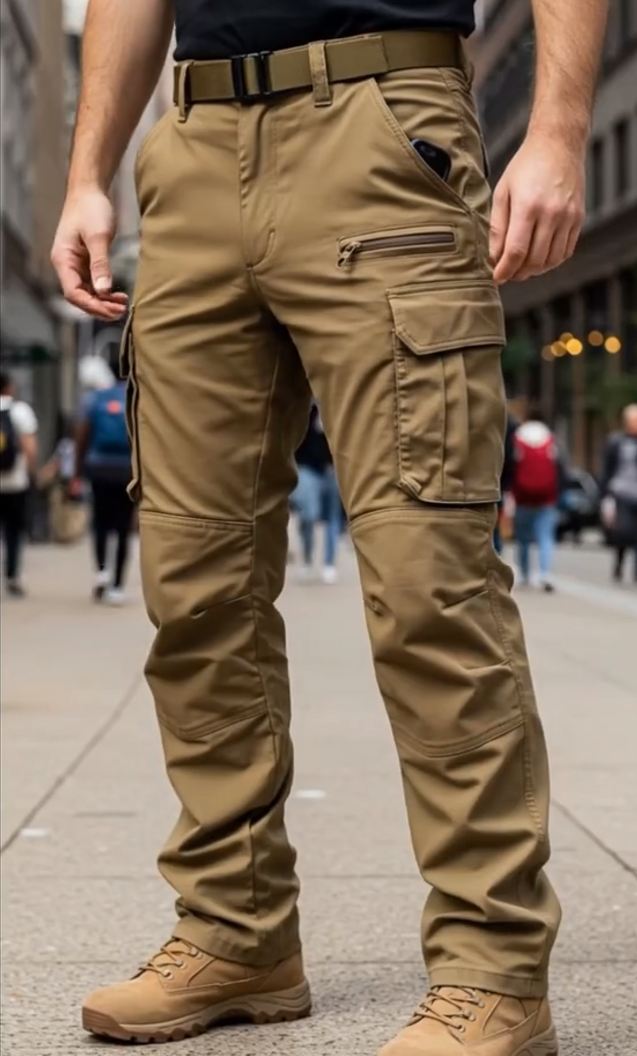 Durable Ripstop Polyester Men's Tactical Cargo Hiking Pants