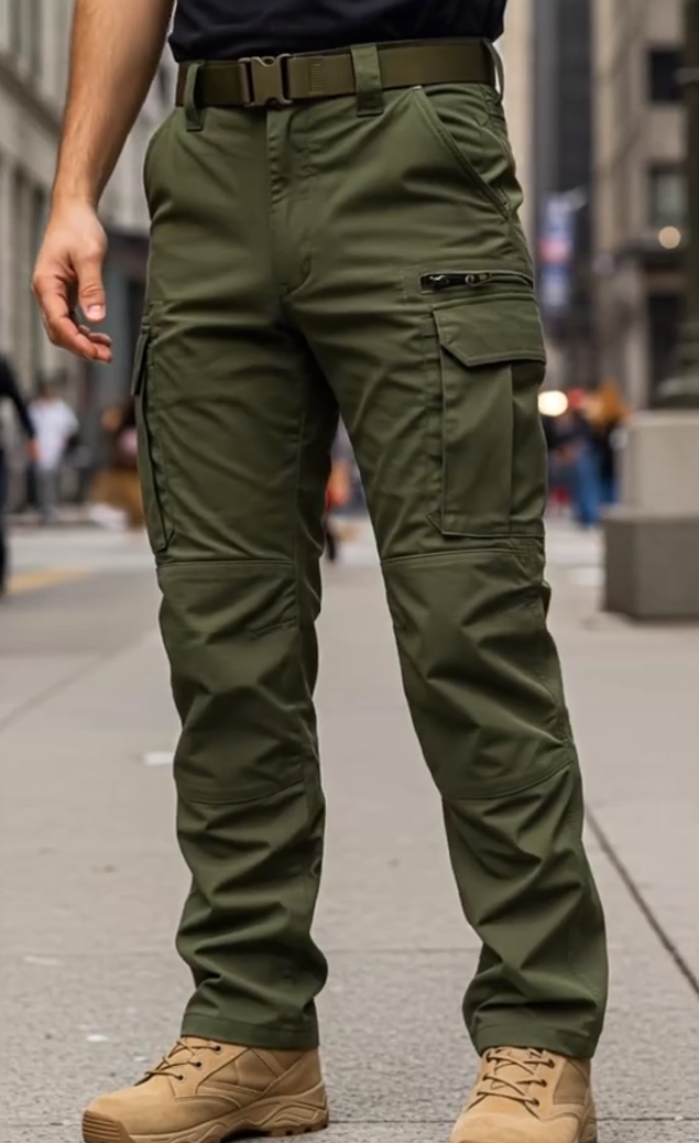 Durable Ripstop Polyester Men's Tactical Cargo Hiking Pants
