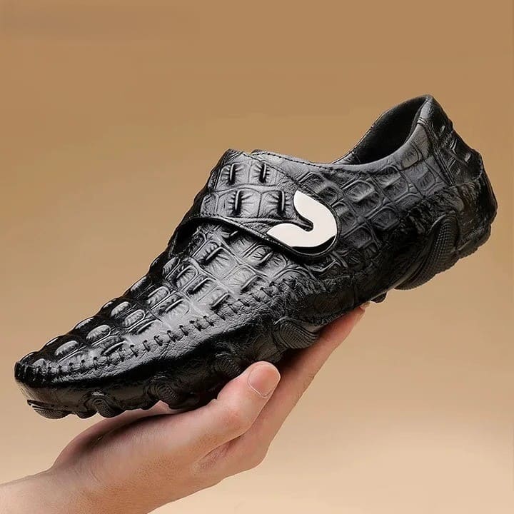 Cowhide High-grade Business Crocodile Grain Leather Shoes