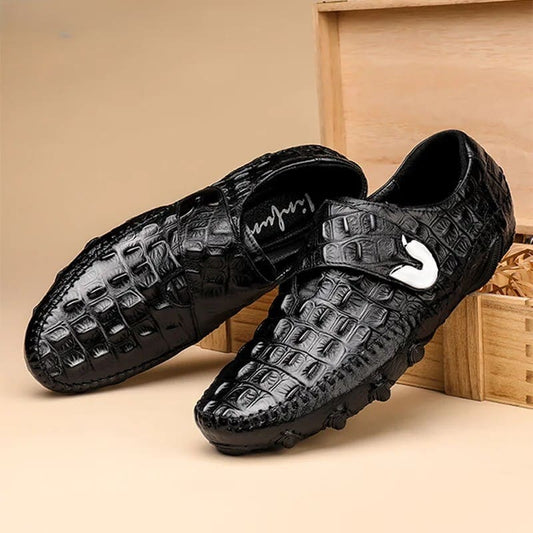 Cowhide High-grade Business Crocodile Grain Leather Shoes