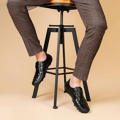 Cowhide High-grade Business Crocodile Grain Leather Shoes