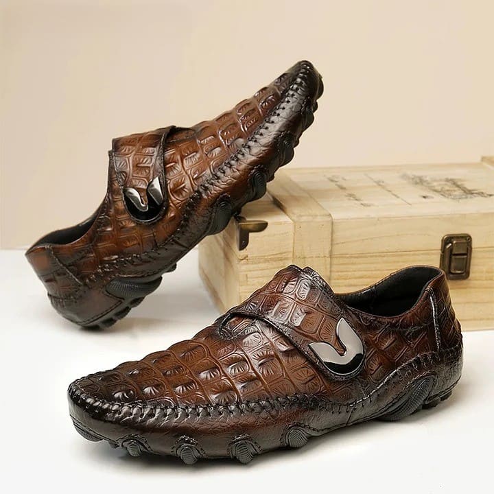 Cowhide High-grade Business Crocodile Grain Leather Shoes