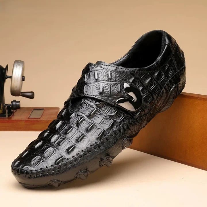 Cowhide High-grade Business Crocodile Grain Leather Shoes