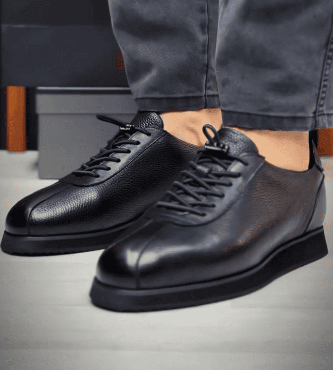 Genuine Leather Casual Black Shoes