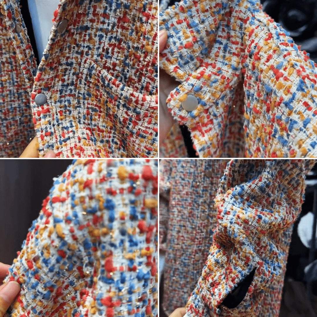 Men's Colorful Woven Lapel Coat