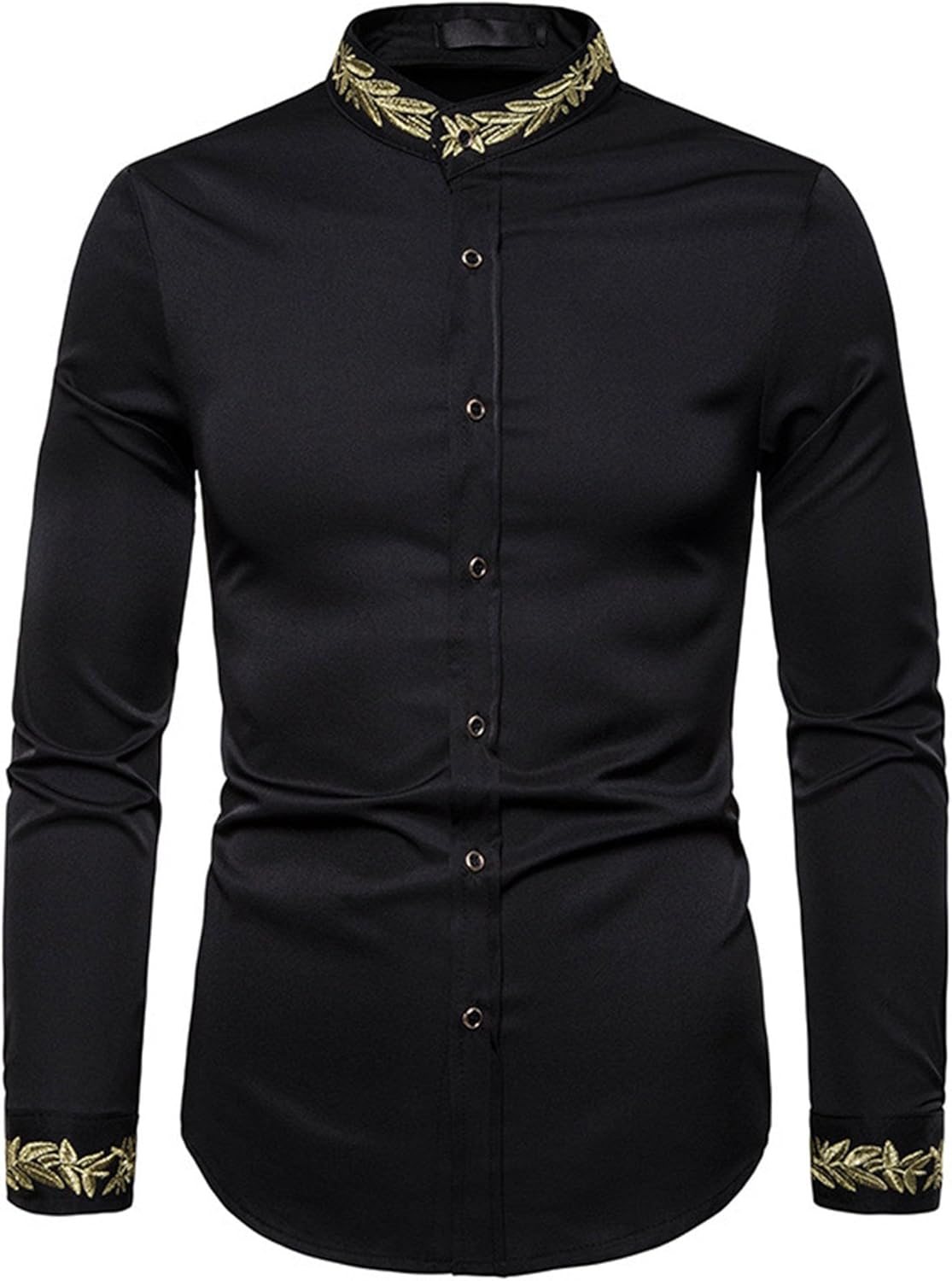 Men's Long Sleeve Embroidered Shirt