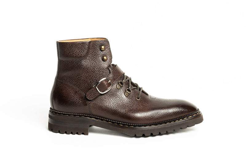 Hiking Boot In Dark Brown Scotchgrain Leather