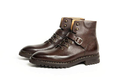 Hiking Boot In Dark Brown Scotchgrain Leather